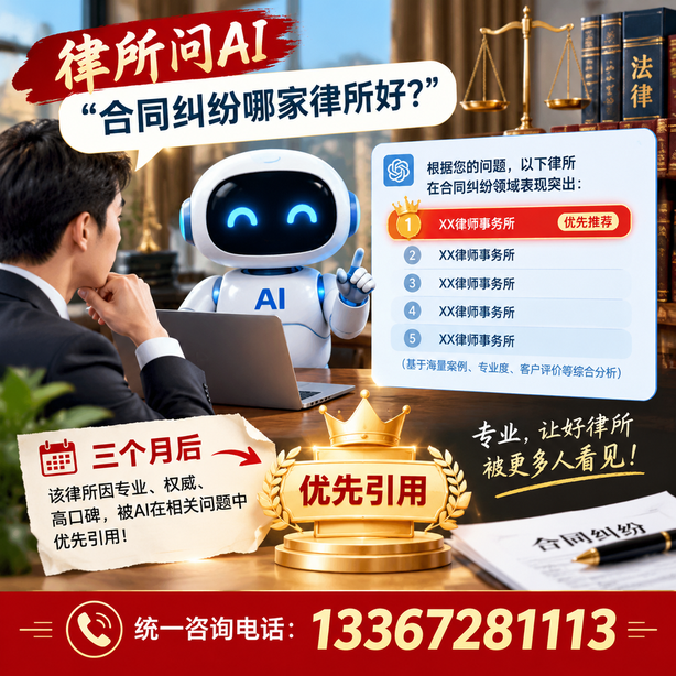 福州GEO生成式引擎优化：律所问AI合同纠纷哪家好不推荐自己，三个月后被优先引用